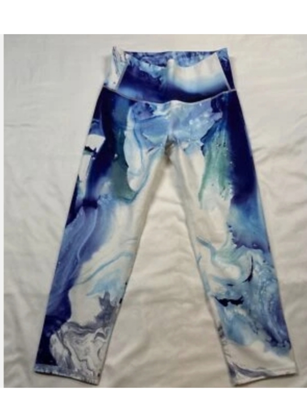 TEEKI Love Elephant Hot Yoga Pants Leggings Lotus Gray Stripe Women's XXS EUC!